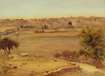 Jérusalem depuis le Mont des Oliviers - Stanley Inchbold